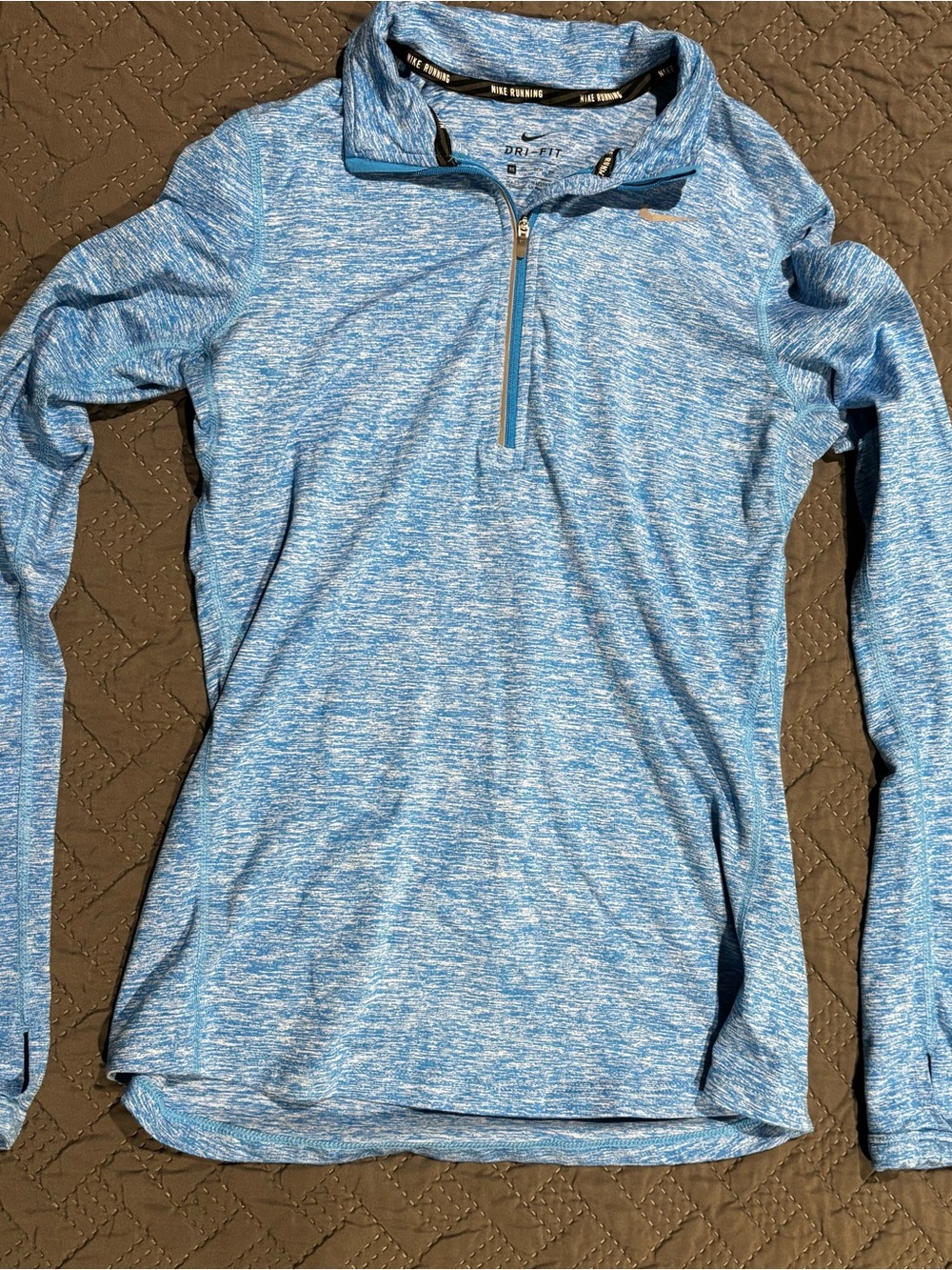 Nike Women’s Light Blue Heather Dri-FIT Half-Zip Pullover